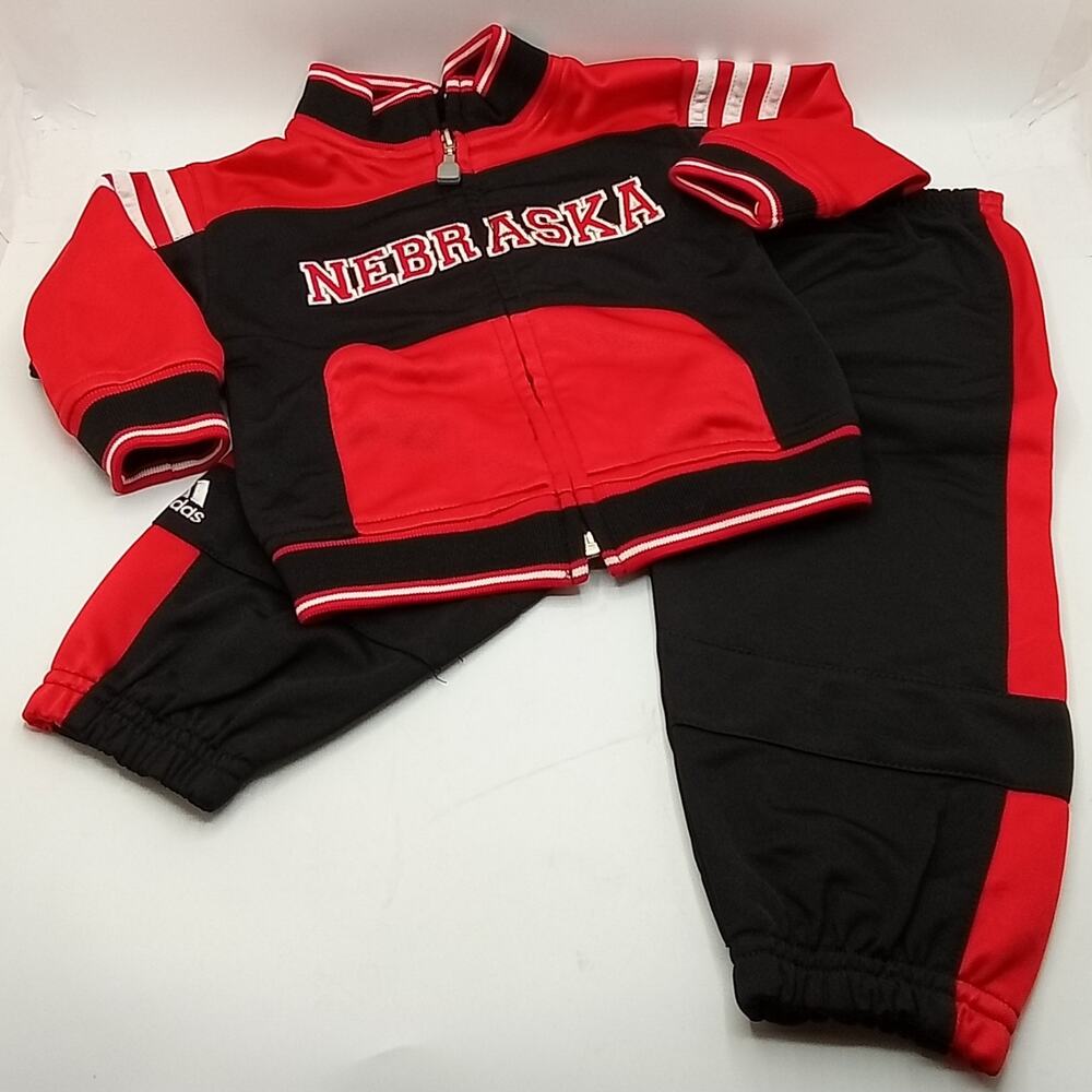 Nebraska Cornhuskers Adidas SAMPLE Jacket & Pant Set Infants Size 18 Months